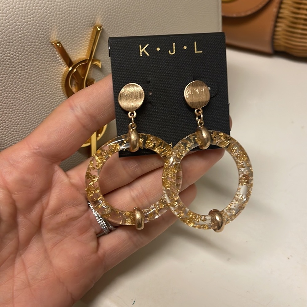 Kenneth Jay Lane earrings acrylic hoops